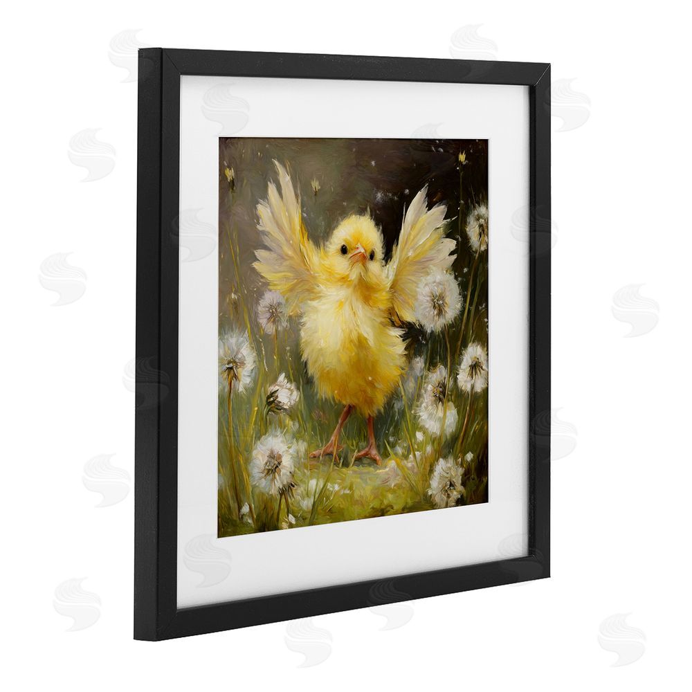 Tina LeCour Free As A Peep Chick Black Framed Print Under Glass Wall Art