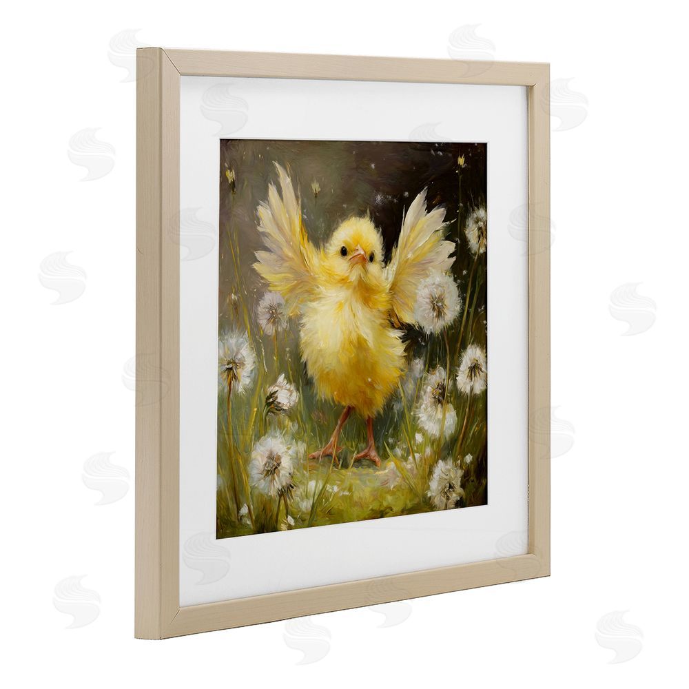 Tina LeCour Free As A Peep Chick Brown Framed Print Under Glass Wall Art