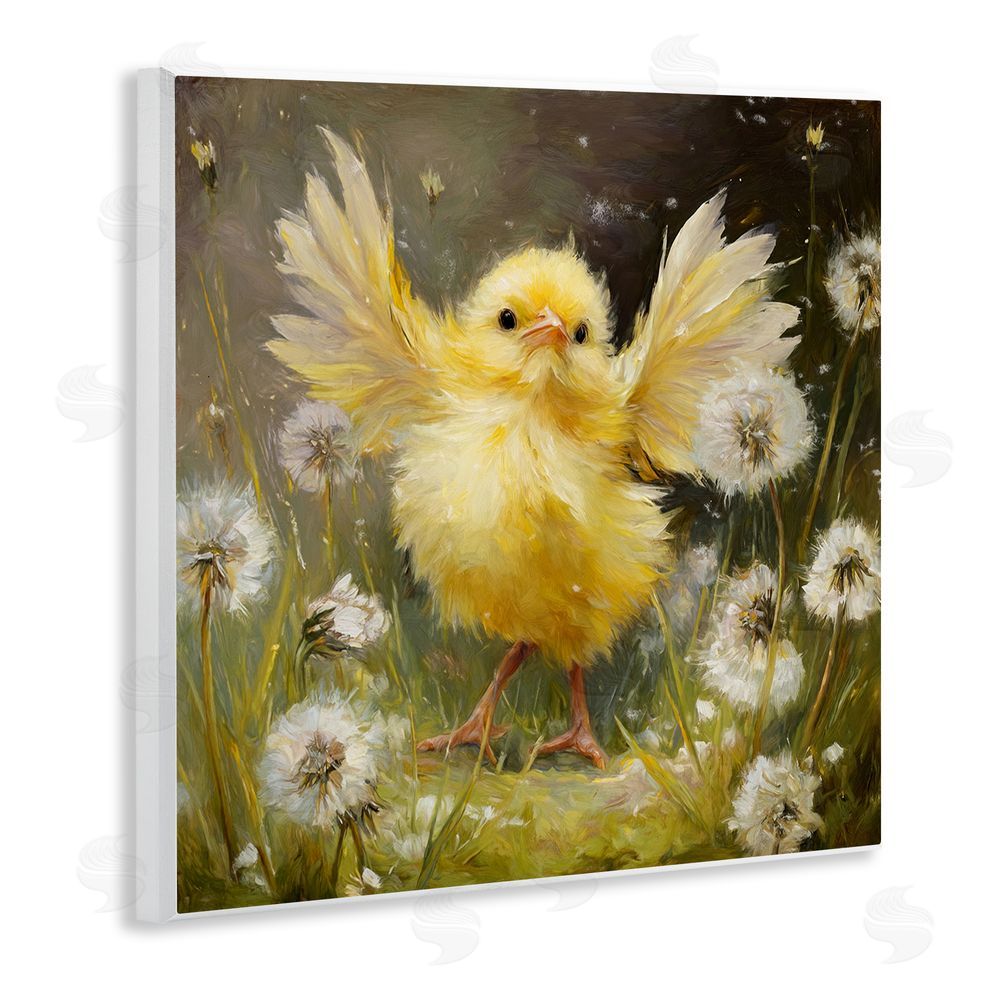 Tina LeCour Free As A Peep Chick Wooden Wall Plaque Art Print