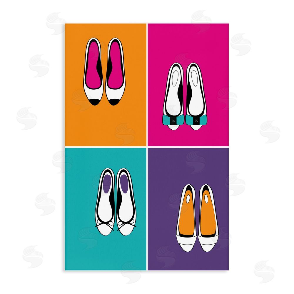 Martina Pavlova Bold Pop Trendy Flats Stretched Canvas Wall Art Print