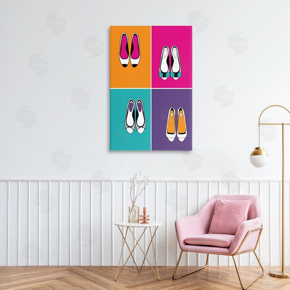 Martina Pavlova Bold Pop Trendy Flats Stretched Canvas Wall Art Print in Room