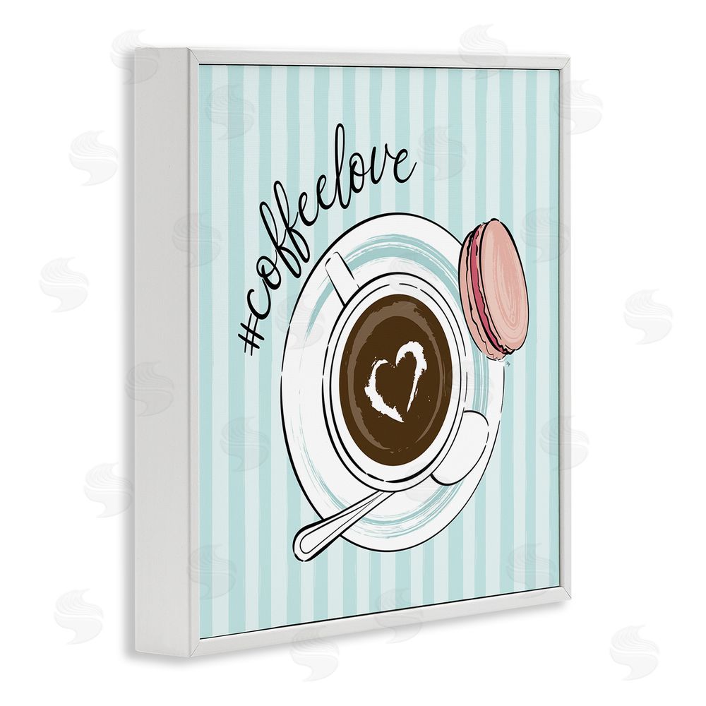 Martina Pavlova Coffee Love Hashtag White Framed Giclee Wall Art Print