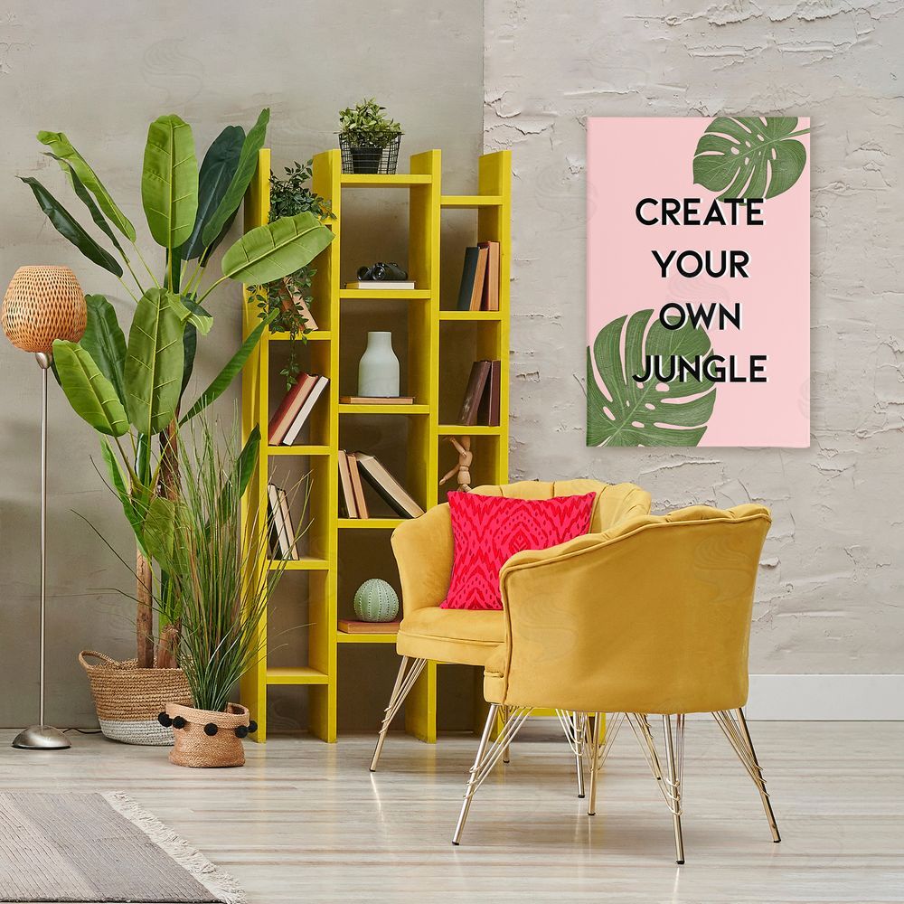 Martina Pavlova Create Your Own Jungle Stretched Canvas Wall Art in Room