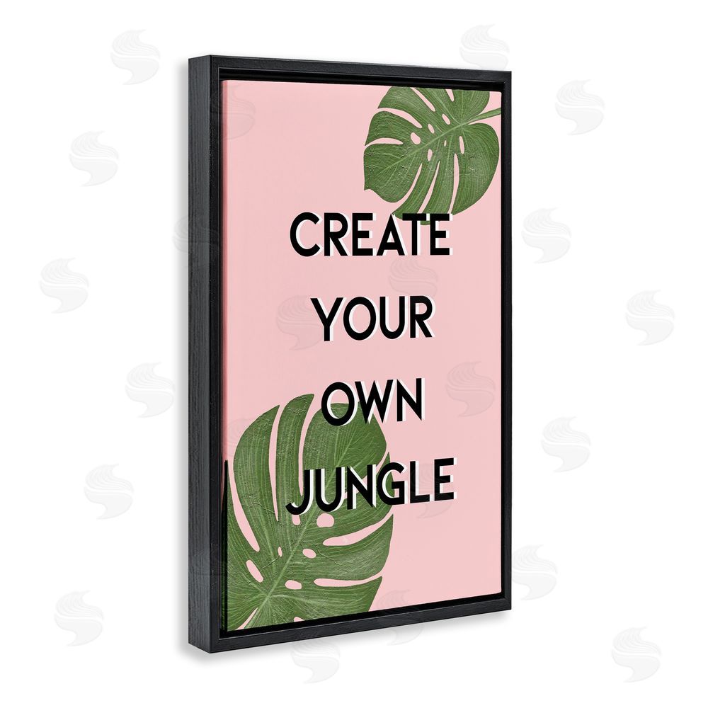 Martina Pavlova Create Your Own Jungle Black Floating Frame Canvas Wall Art Print