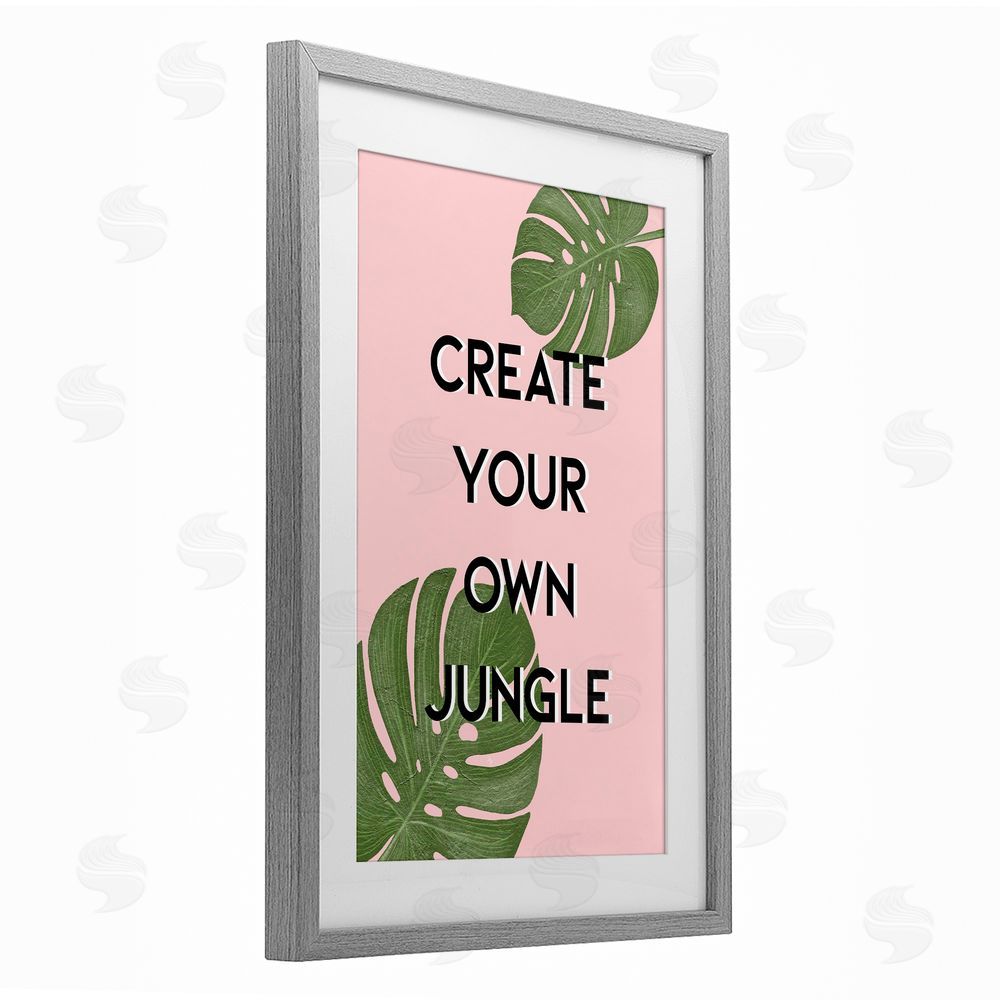 Martina Pavlova Create Your Own Jungle Gray Framed Print Under Glass Wall Art