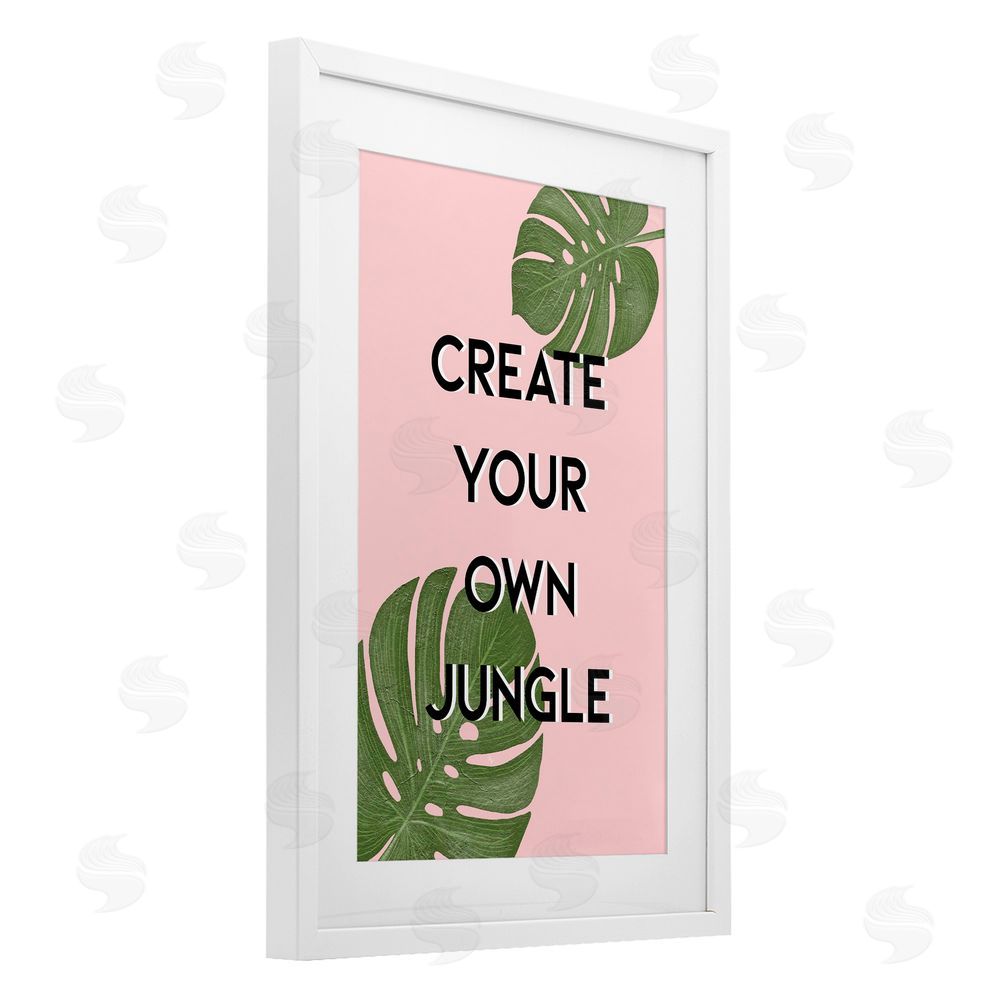 Martina Pavlova Create Your Own Jungle White Framed Print Under Glass Wall Art