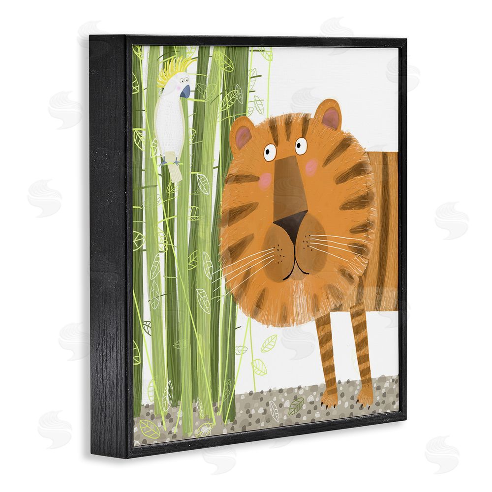 Carla Daly Bamboo Trees & Tiger Black Framed Giclee Wall Art Print
