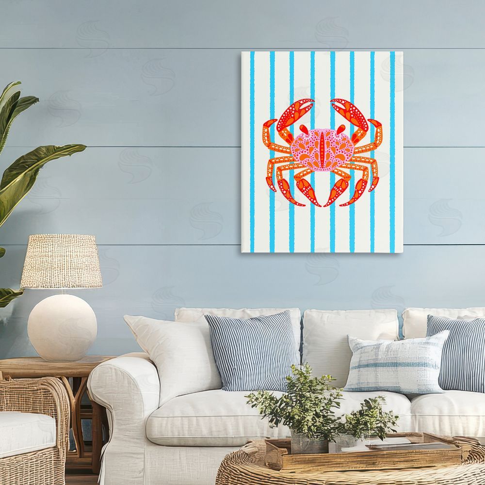 Indira Prieto | IndySign Bright Crab on Stripes