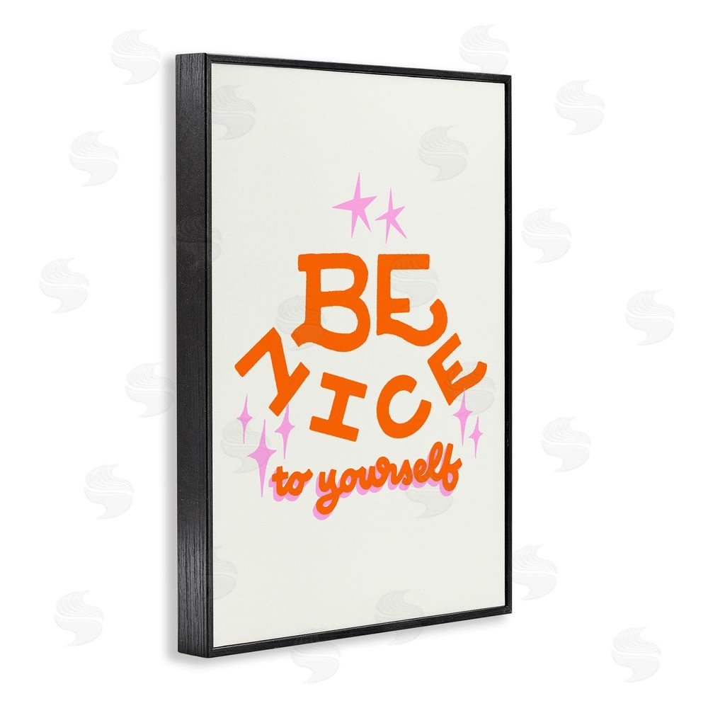 Indira Prieto | IndySign Be Nice To Yourself Black Framed Giclee Wall Art Print