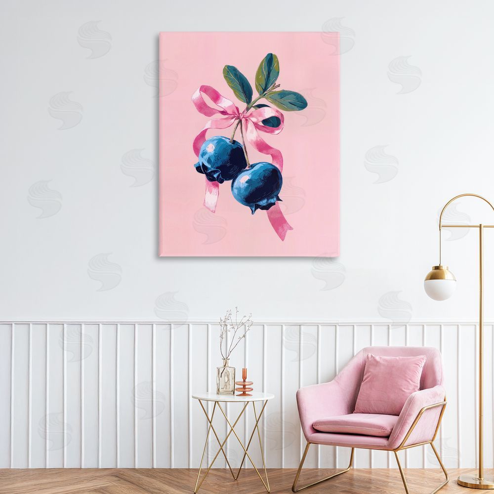 Imagine It Images Blueberry Branch with Pink Bow