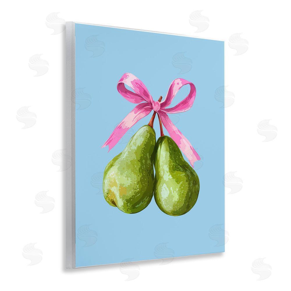 Imagine It Images Twin Pears with Ribbon Wooden Wall Plaque Art Print