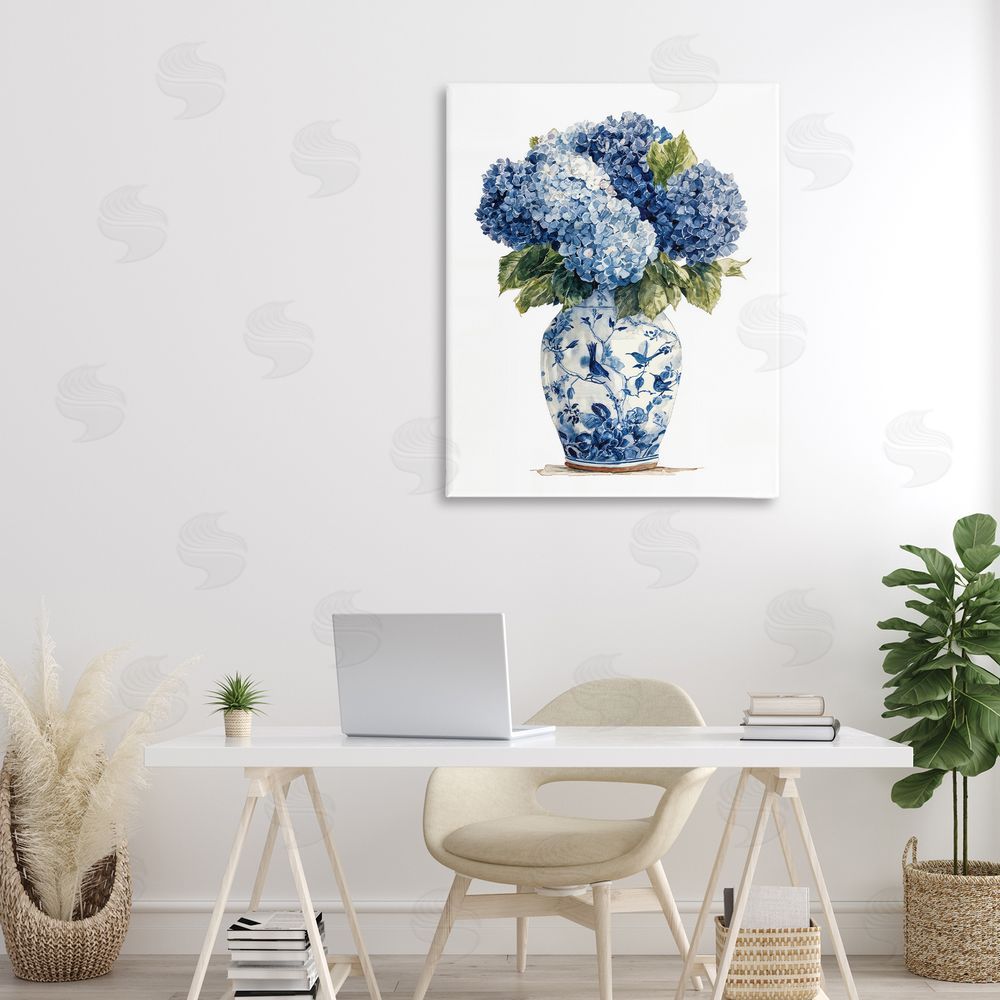 Imagine It Images Blue Hydrangeas in Porcelain