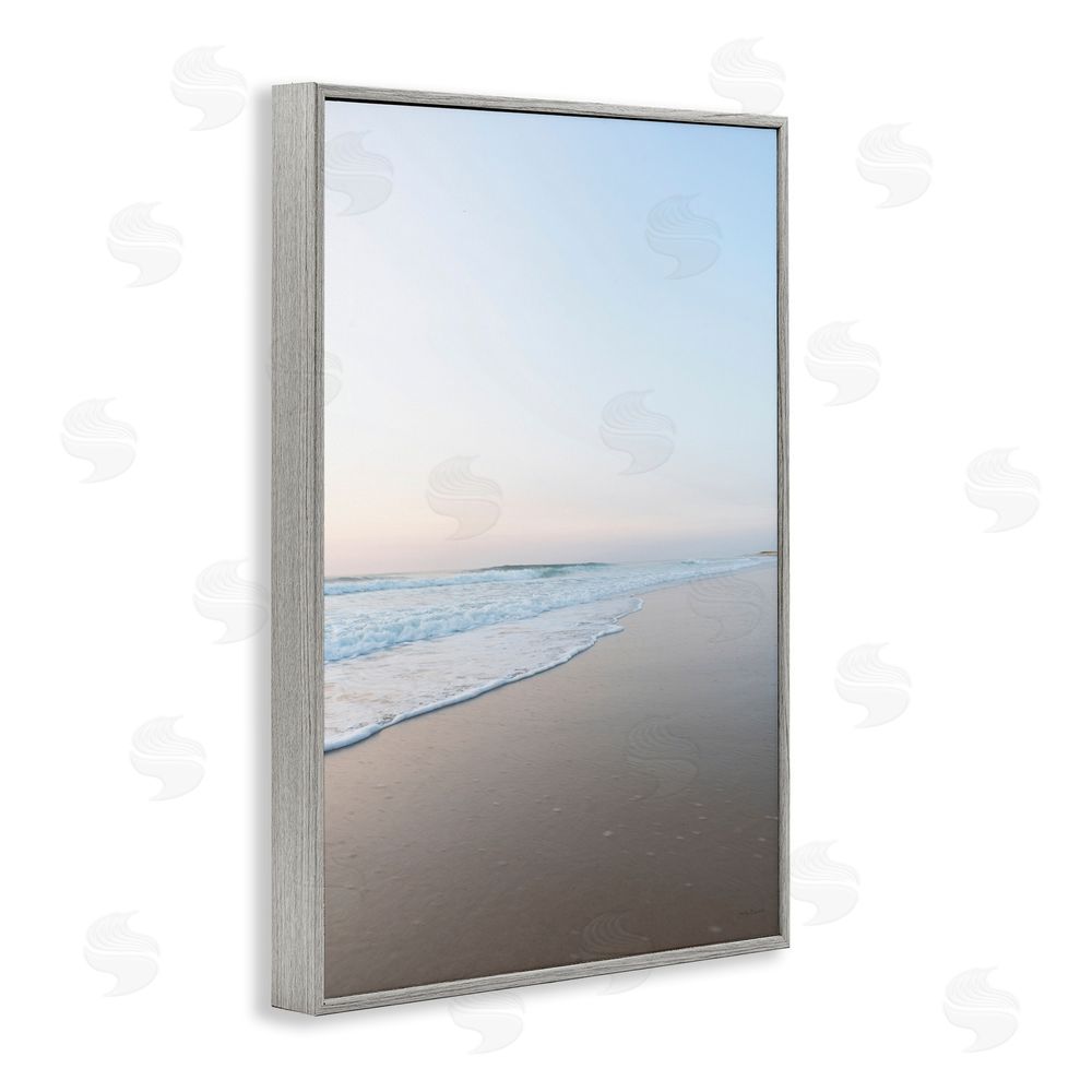Jocelyn Elizabeth Beach Summer Dusk View Gray Framed Giclee Wall Art Print