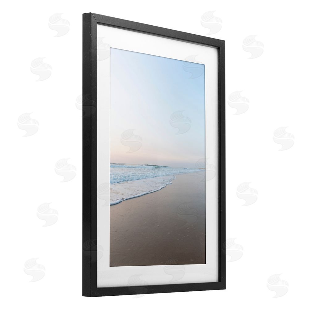 Jocelyn Elizabeth Beach Summer Dusk View Black Framed Print Under Glass Wall Art