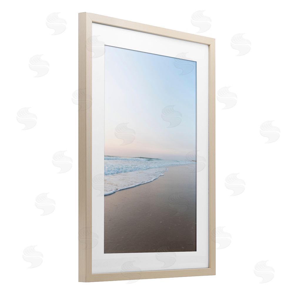 Jocelyn Elizabeth Beach Summer Dusk View Brown Framed Print Under Glass Wall Art