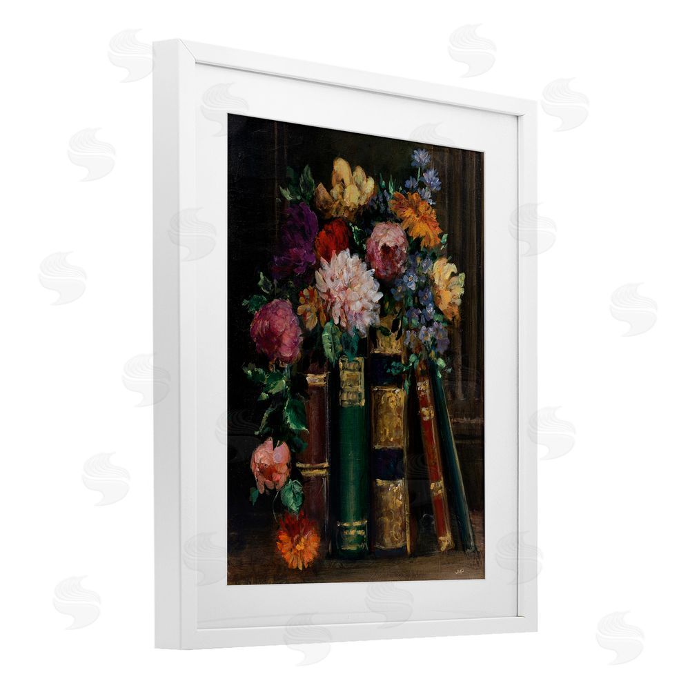 Julia Purinton Books of Beauty White Framed Print Under Glass Wall Art