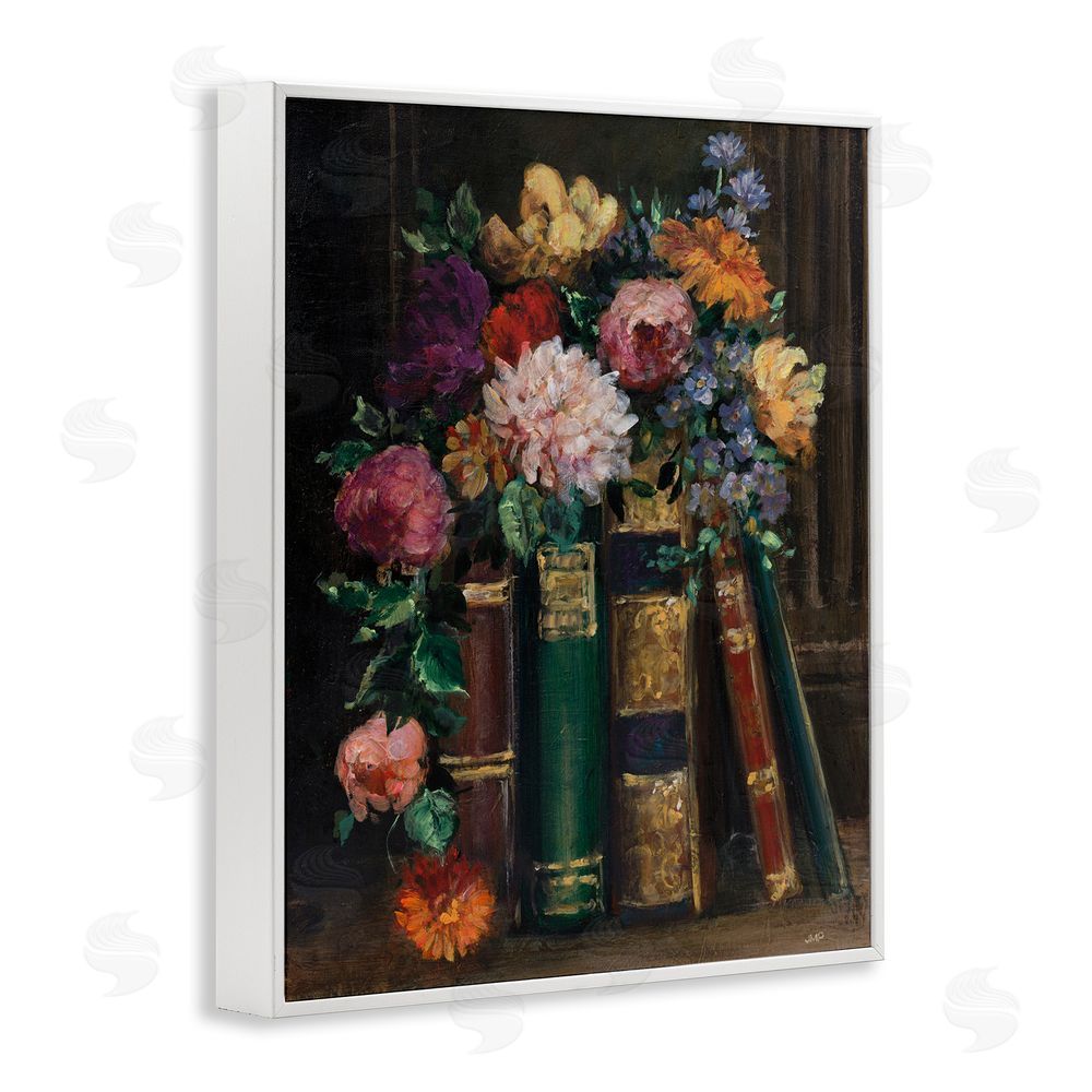 Julia Purinton Books of Beauty White Framed Giclee Wall Art Print