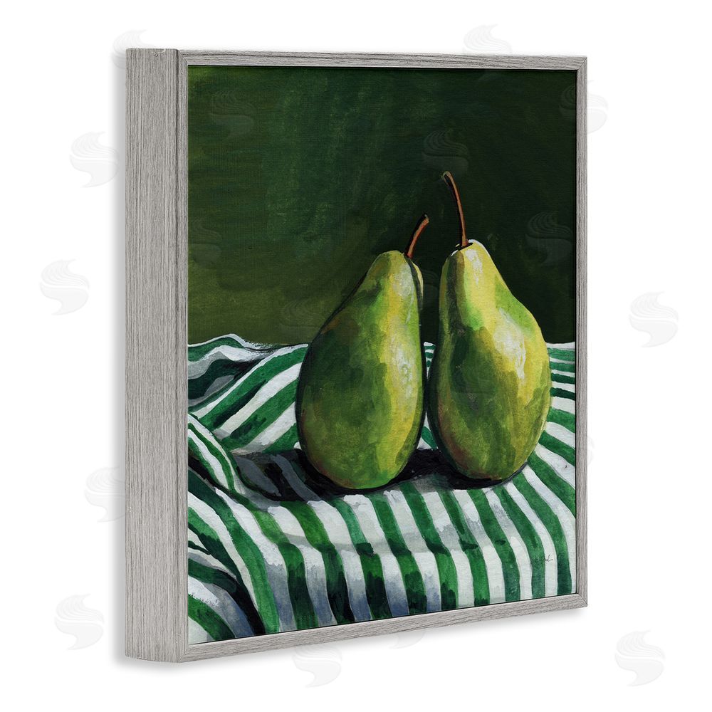 Kate Jarvik Birch A Pair of Pears Still Life Gray Framed Giclee Wall Art Print