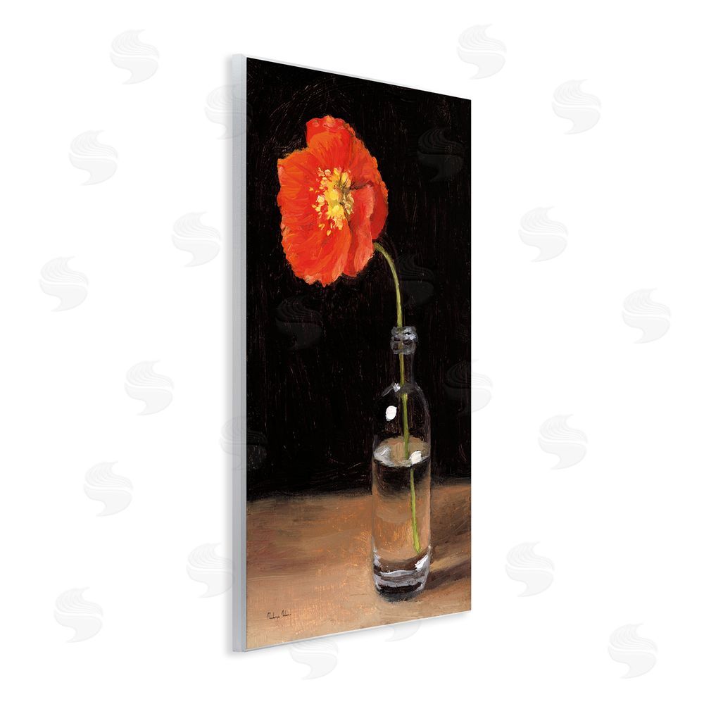 Mackenzie Nelson Bottled Beauty Single Red Poppy Wooden Wall Plaque Art Print