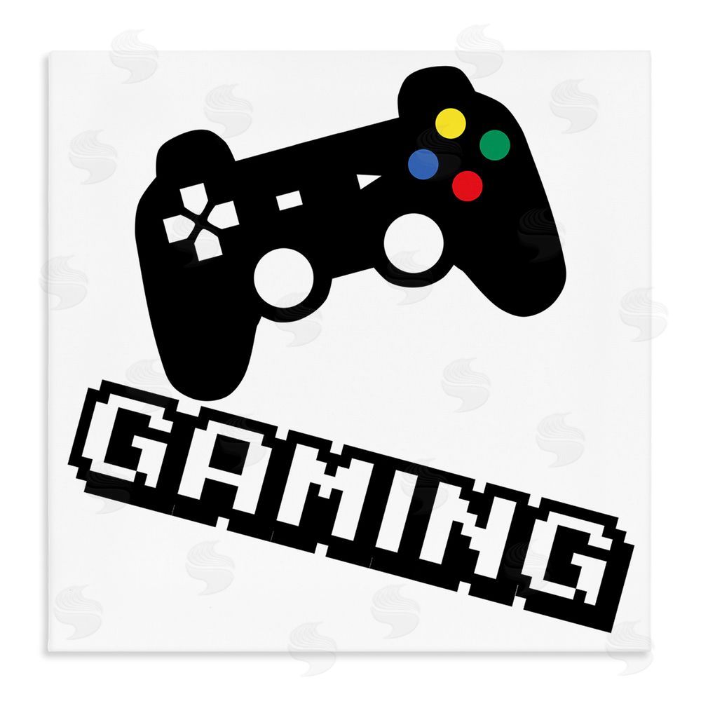 Marcus Prime Playful Pixel Gaming Stretched Canvas Wall Art Print