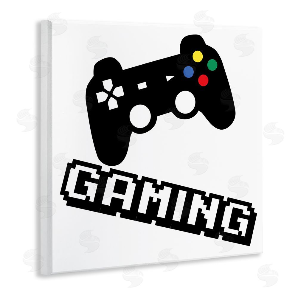 Marcus Prime Playful Pixel Gaming Wooden Wall Plaque Art Print