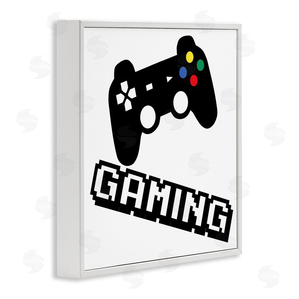Marcus Prime Playful Pixel Gaming White Framed Giclee Wall Art Print