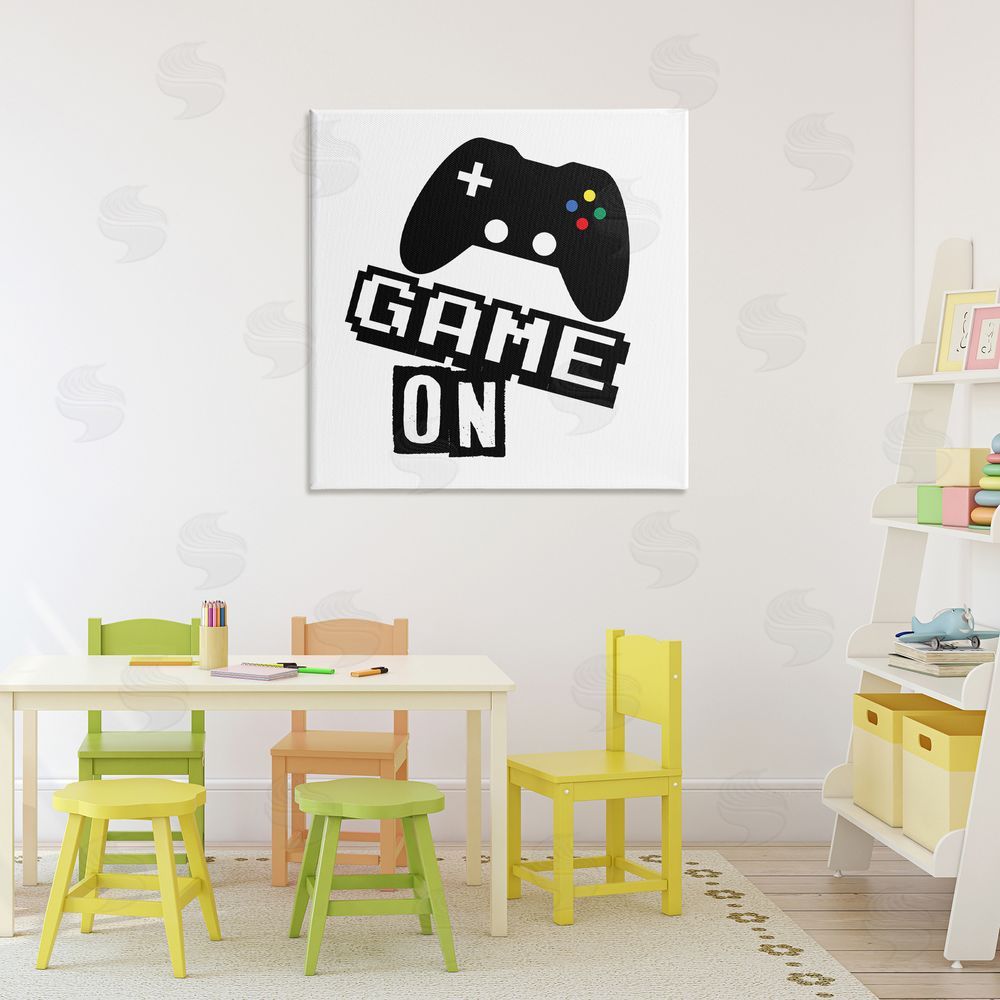 Marcus Prime Playful Game On Stretched Canvas Wall Art in Room