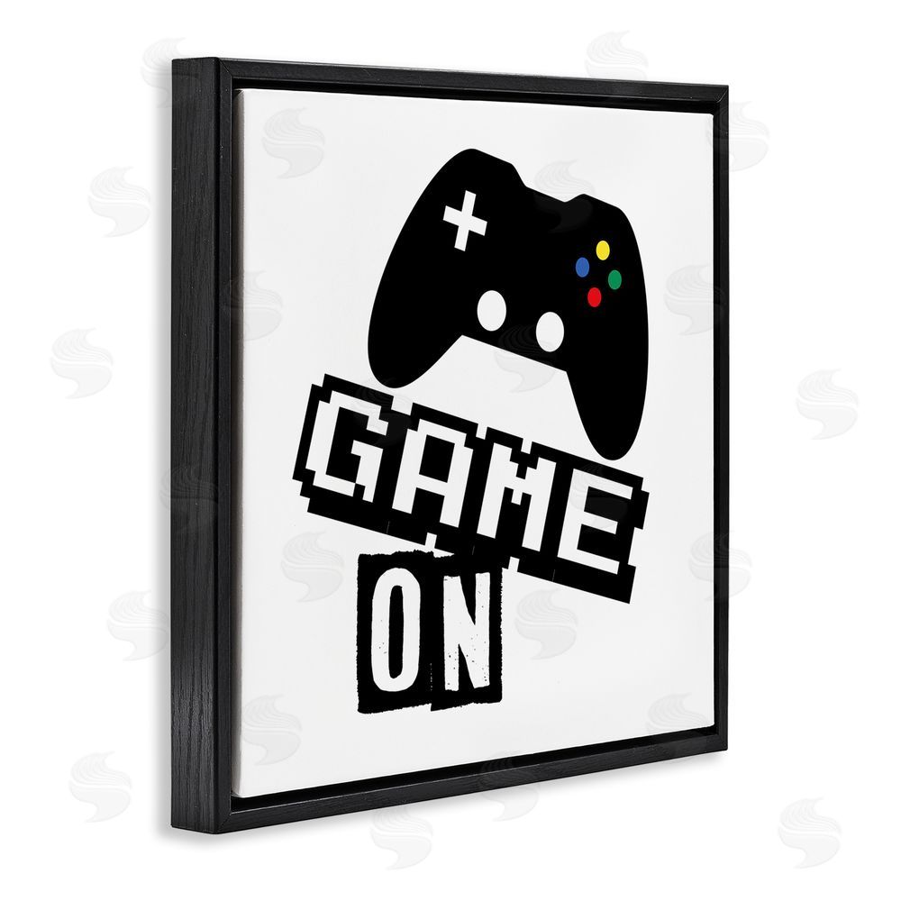Marcus Prime Playful Game On Black Floating Frame Canvas Wall Art Print