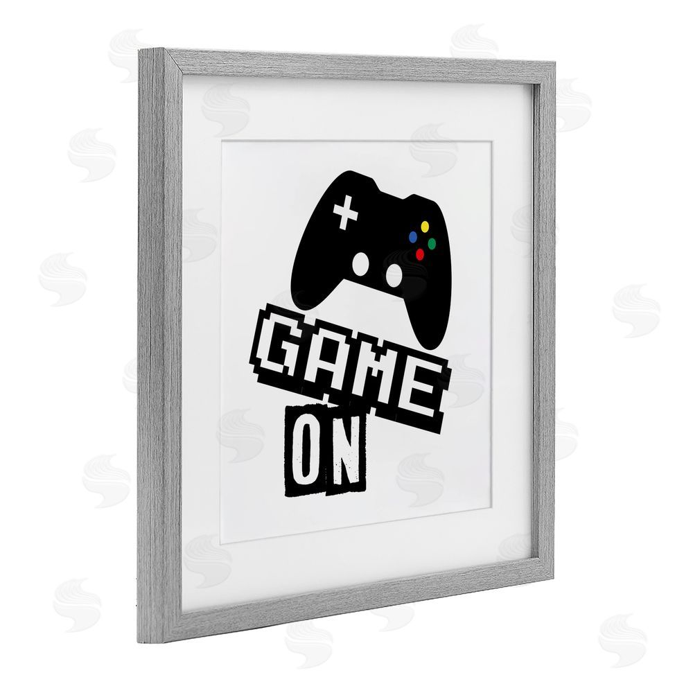 Marcus Prime Playful Game On Gray Framed Print Under Glass Wall Art