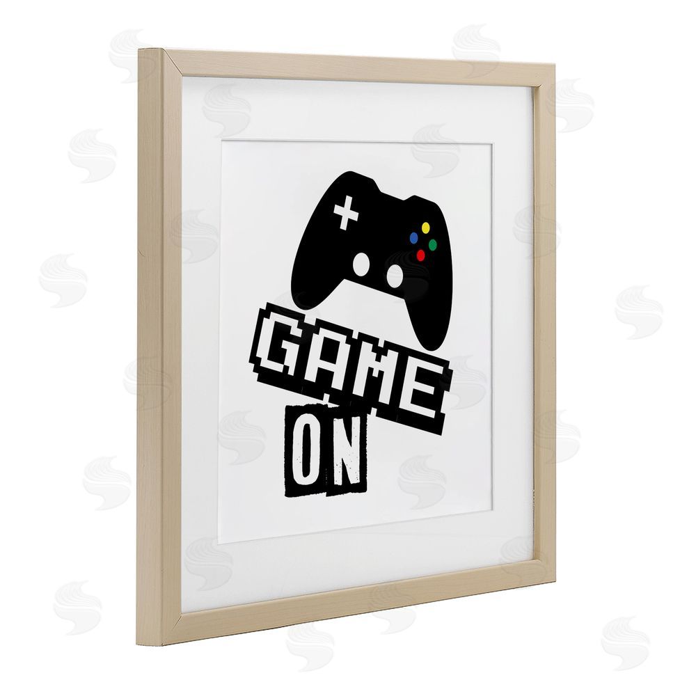 Marcus Prime Playful Game On Brown Framed Print Under Glass Wall Art