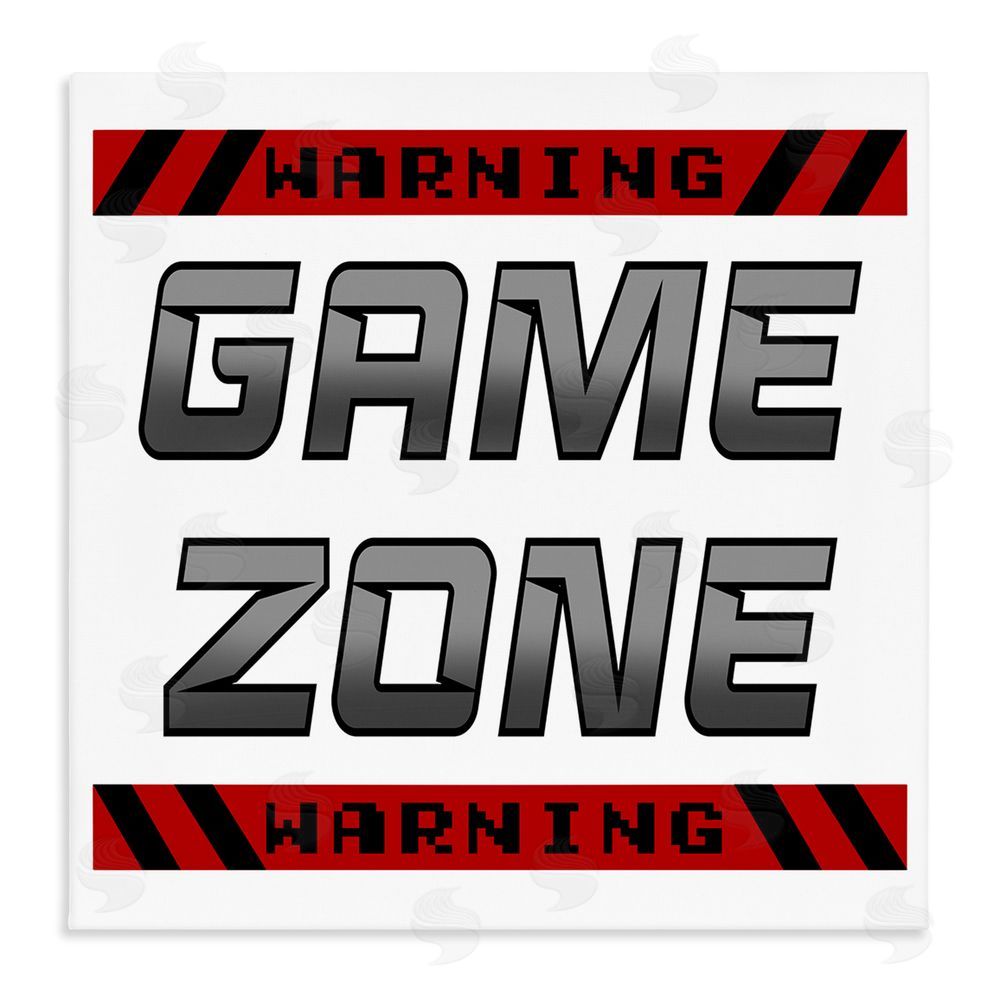 Marcus Prime Game Zone Warning Stretched Canvas Wall Art Print