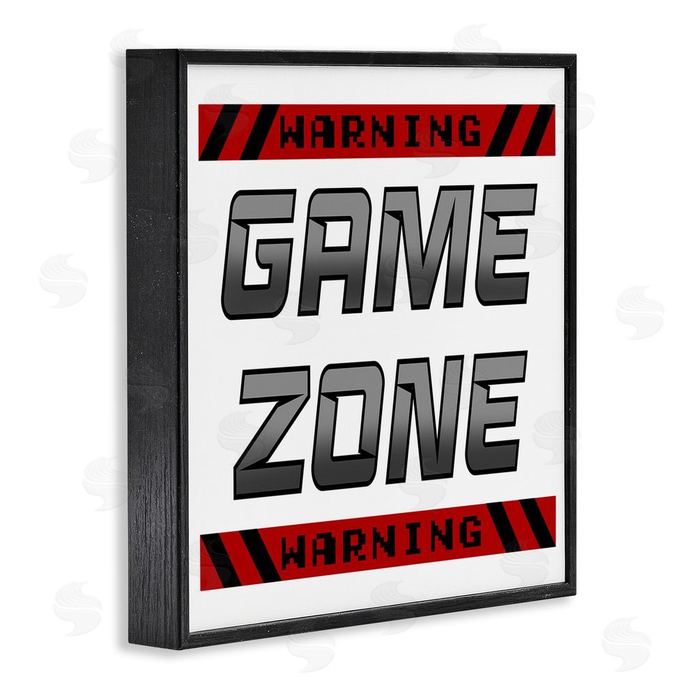Marcus Prime Game Zone Warning Black Framed Giclee Wall Art Print