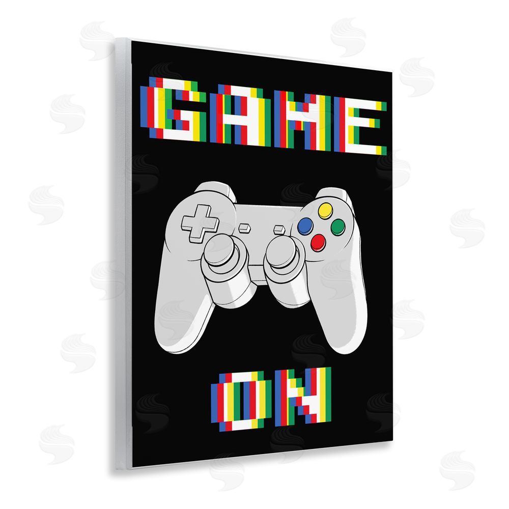 Marcus Prime Colorful Digital Game On Wooden Wall Plaque Art Print