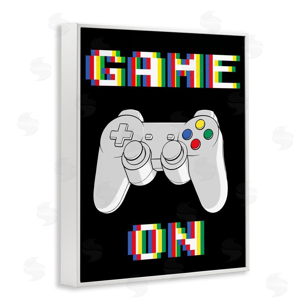 Marcus Prime Colorful Digital Game On White Framed Giclee Wall Art Print