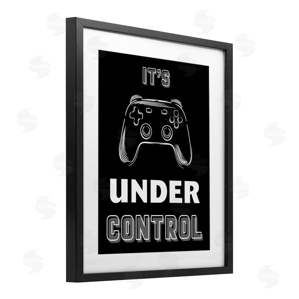 Marcus Prime Under Control Gamer Black Framed Print Under Glass Wall Art