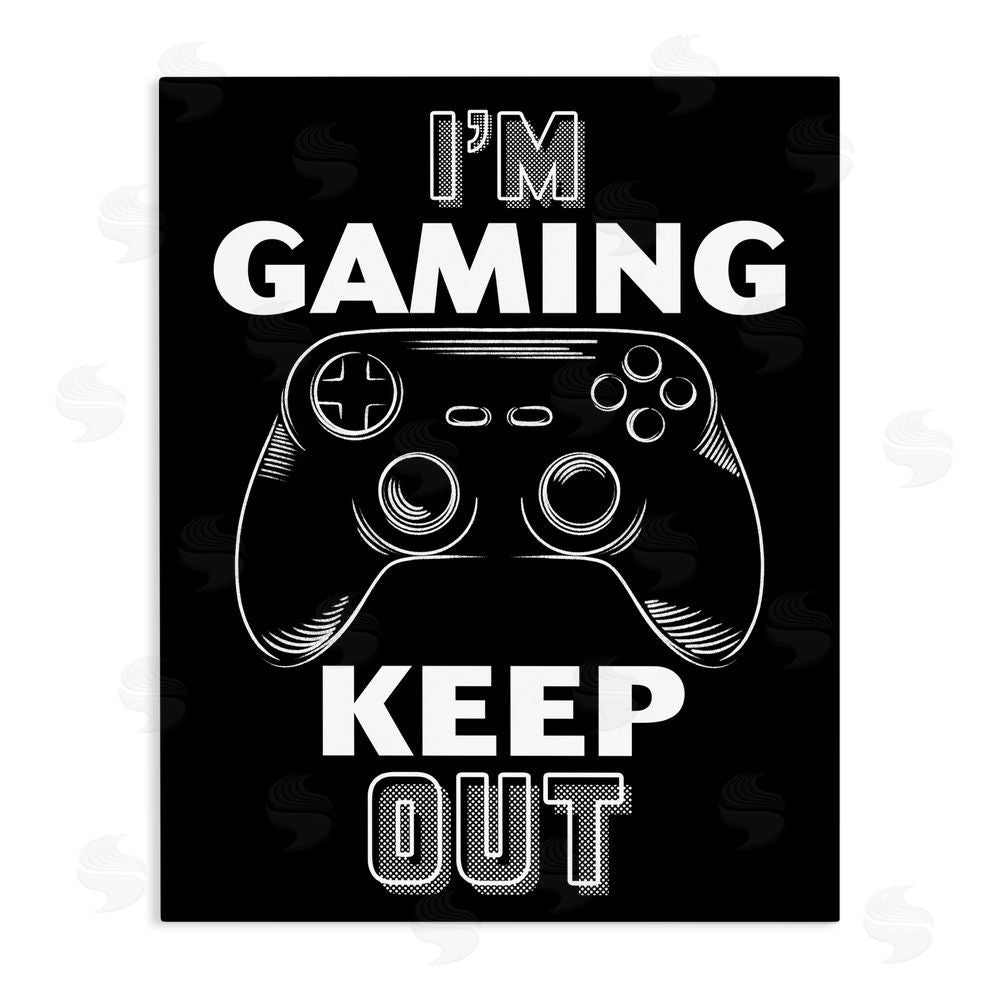 Marcus Prime I'm Gaming Keep Out Stretched Canvas Wall Art Print