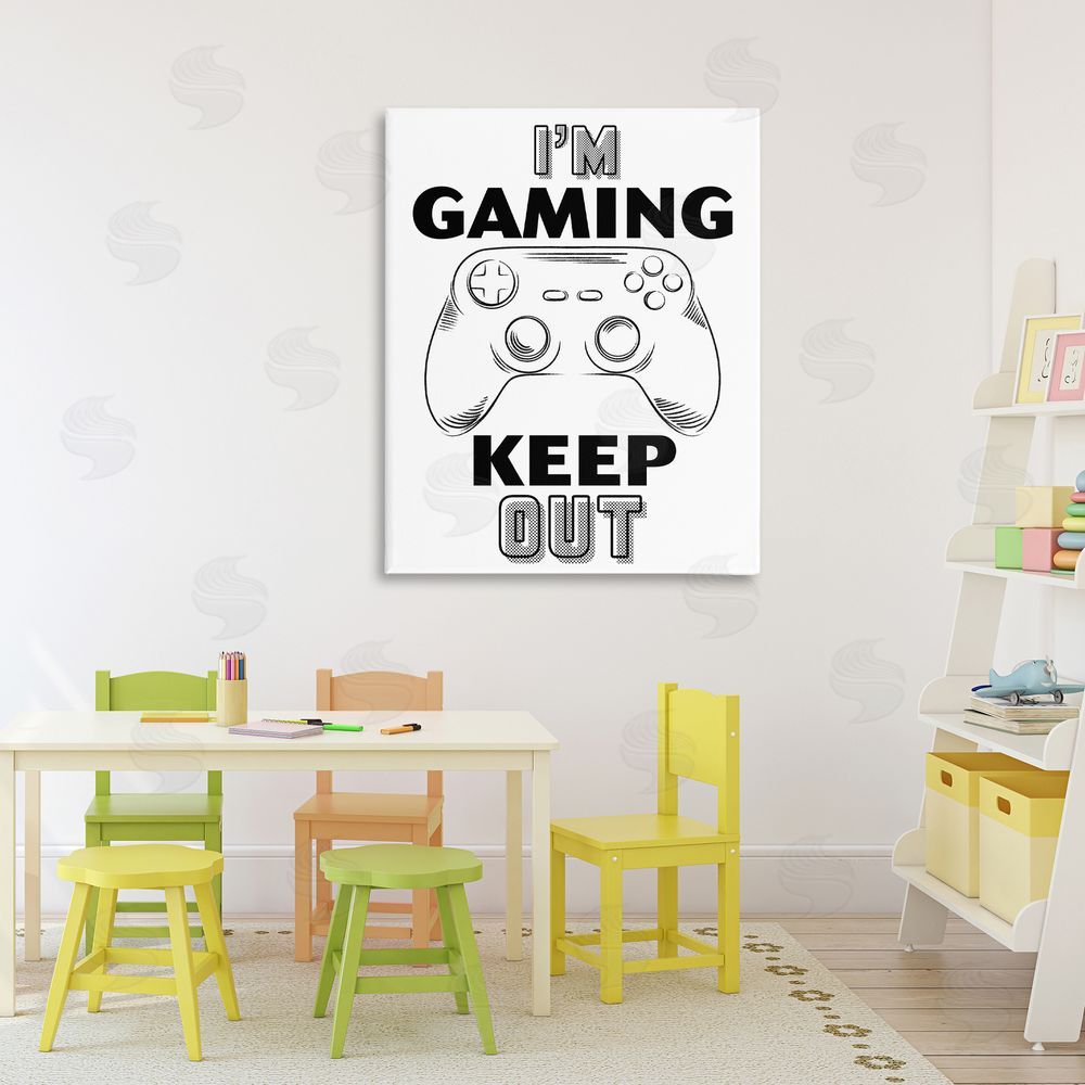 Marcus Prime Gaming Keep Out Stretched Canvas Wall Art in Room