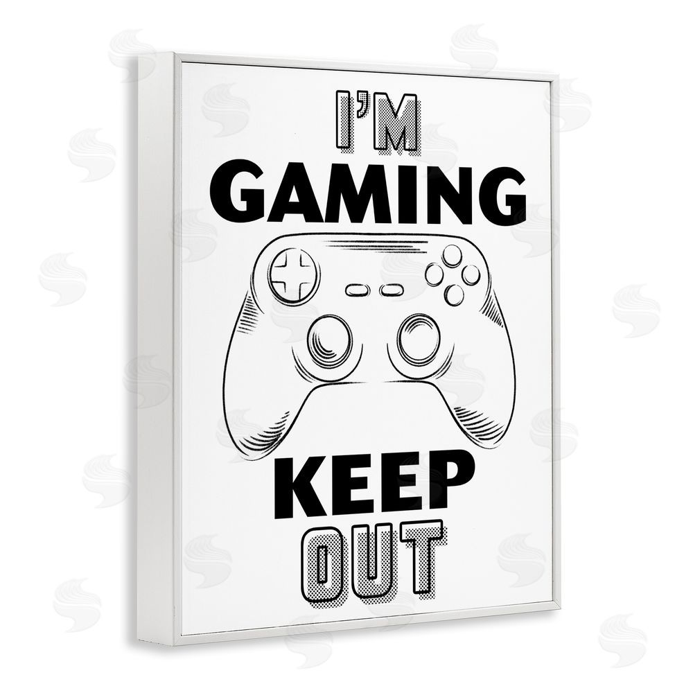 Marcus Prime Gaming Keep Out White Framed Giclee Wall Art