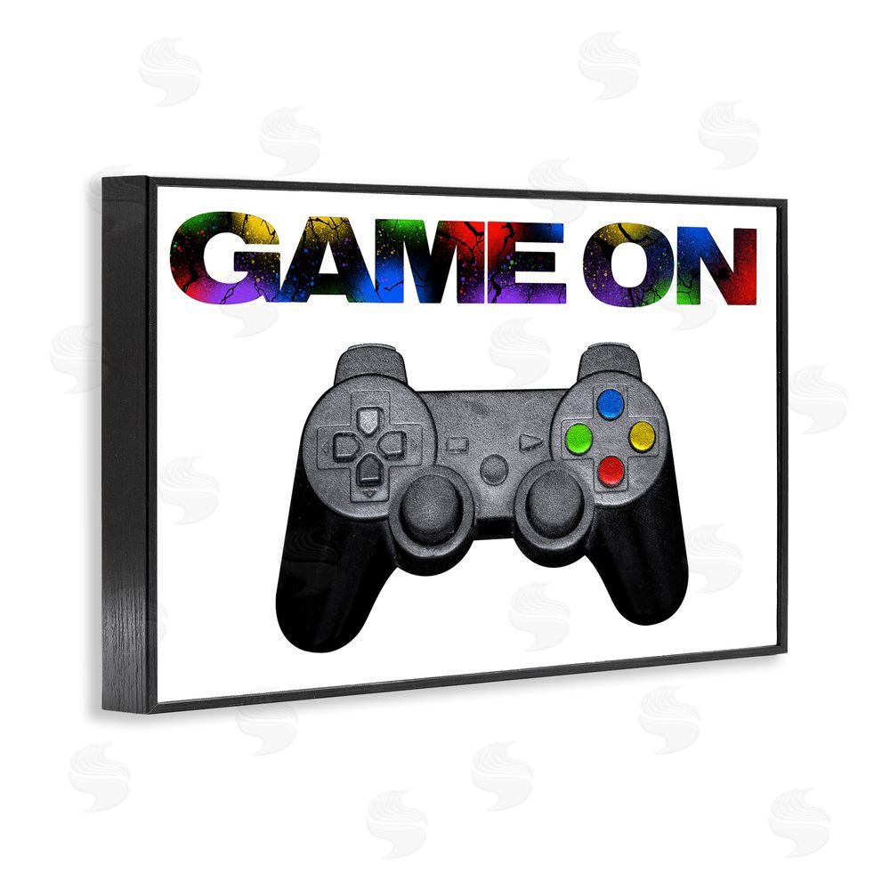 Marcus Prime Controller Game On Splatter Black Framed Giclee Wall Art Print