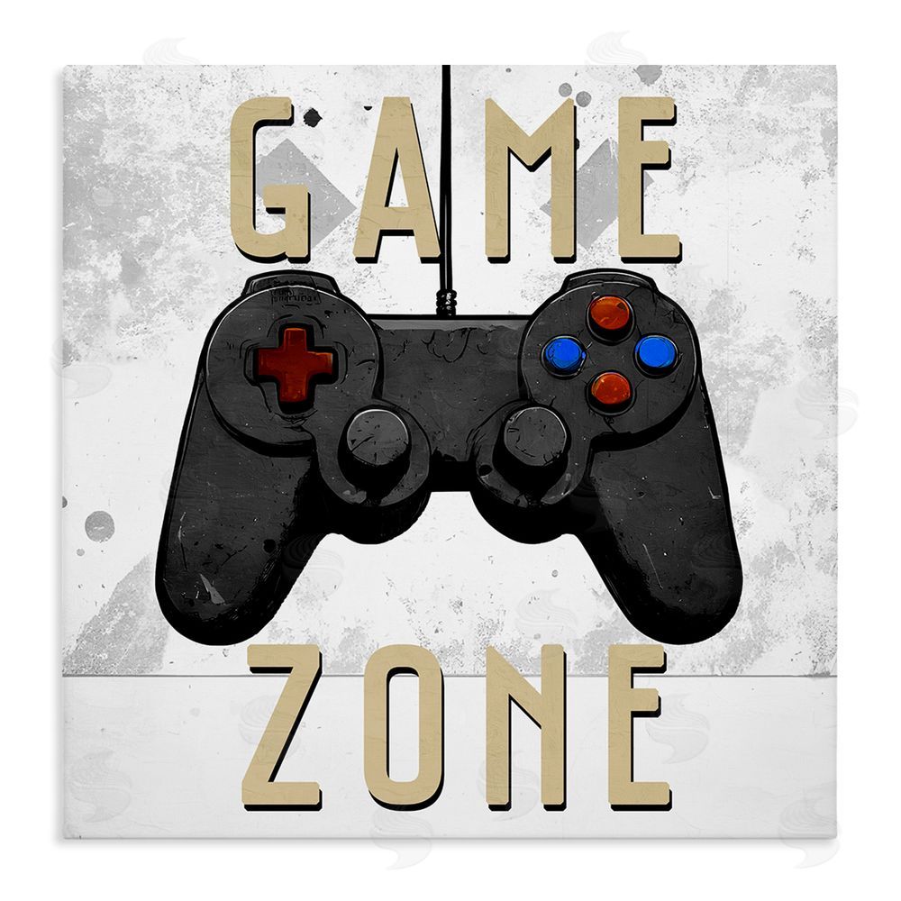 Kim Allen Game Zone Control Stretched Canvas Wall Art Print