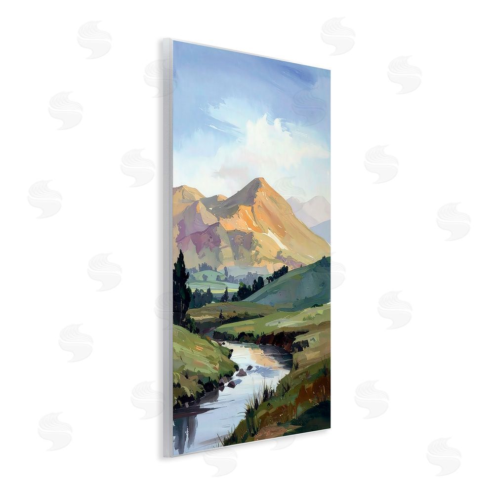 Alonza Saunders Across The Valley Wooden Wall Plaque Art Print