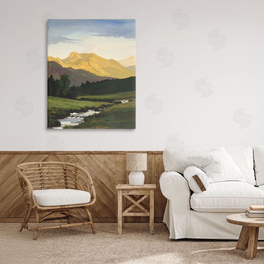 Alonza Saunders Mountain Across The Valley