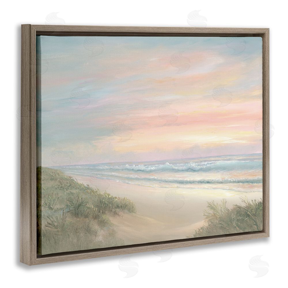 Georgia Janisse Calm Of The Morning Brown Floating Frame Canvas Wall Art Print