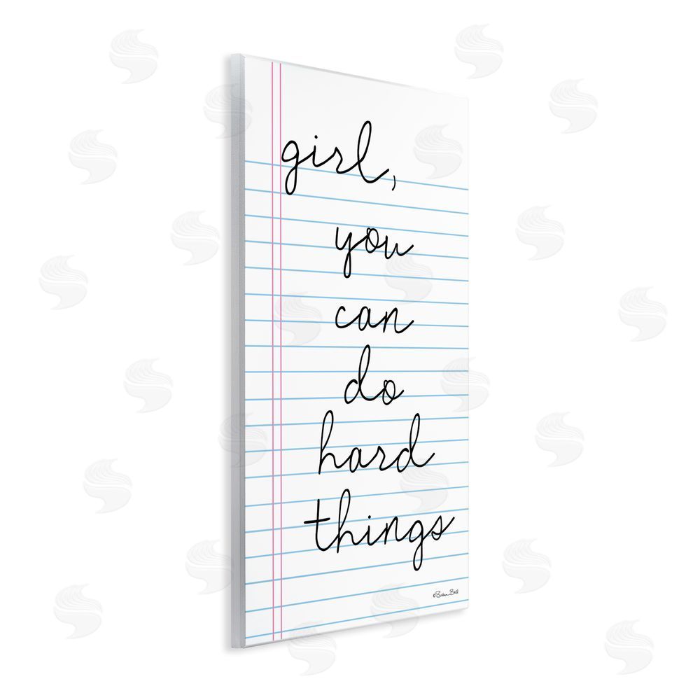 Susan Ball You Can Do Hard Things Note Wooden Wall Plaque Art Print