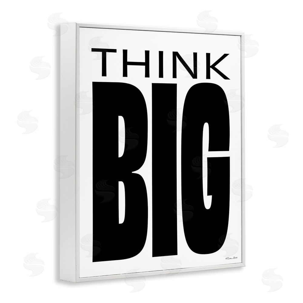 Susan Ball Think Big Bold Encouragement White Framed Giclee Wall Art Print