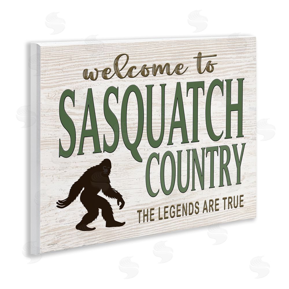 Seven Trees Design Welcome To Sasquatch Country Wooden Wall Plaque Art Print