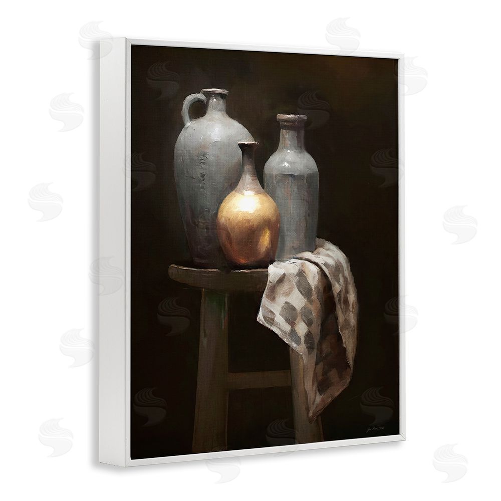 Jo Moulton Antiquity Still Life Vessels White Framed Giclee Wall Art Print