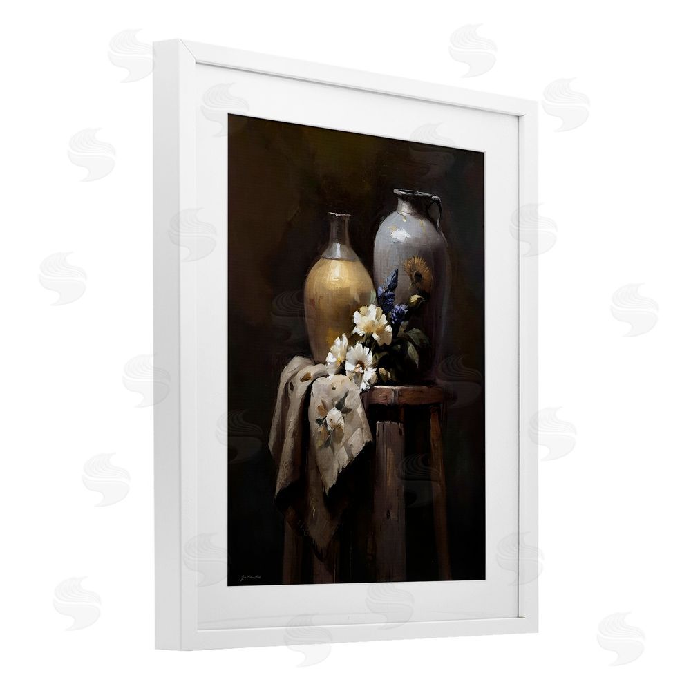 Jo Moulton Ceramic Vases Still Life White Framed Print Under Glass Wall Art