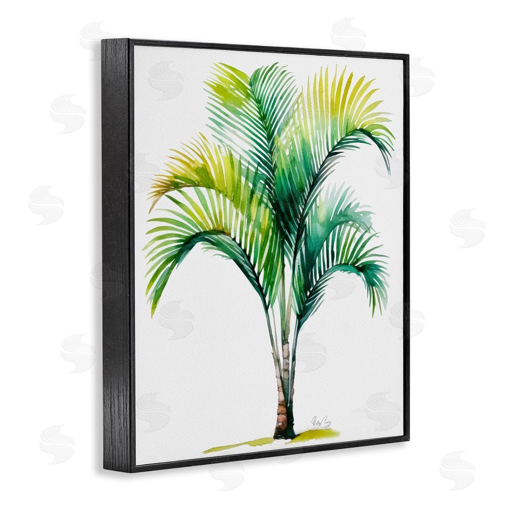 Shelly Craig Coastal Canopy Palm Tree Black Framed Giclee Wall Art Print