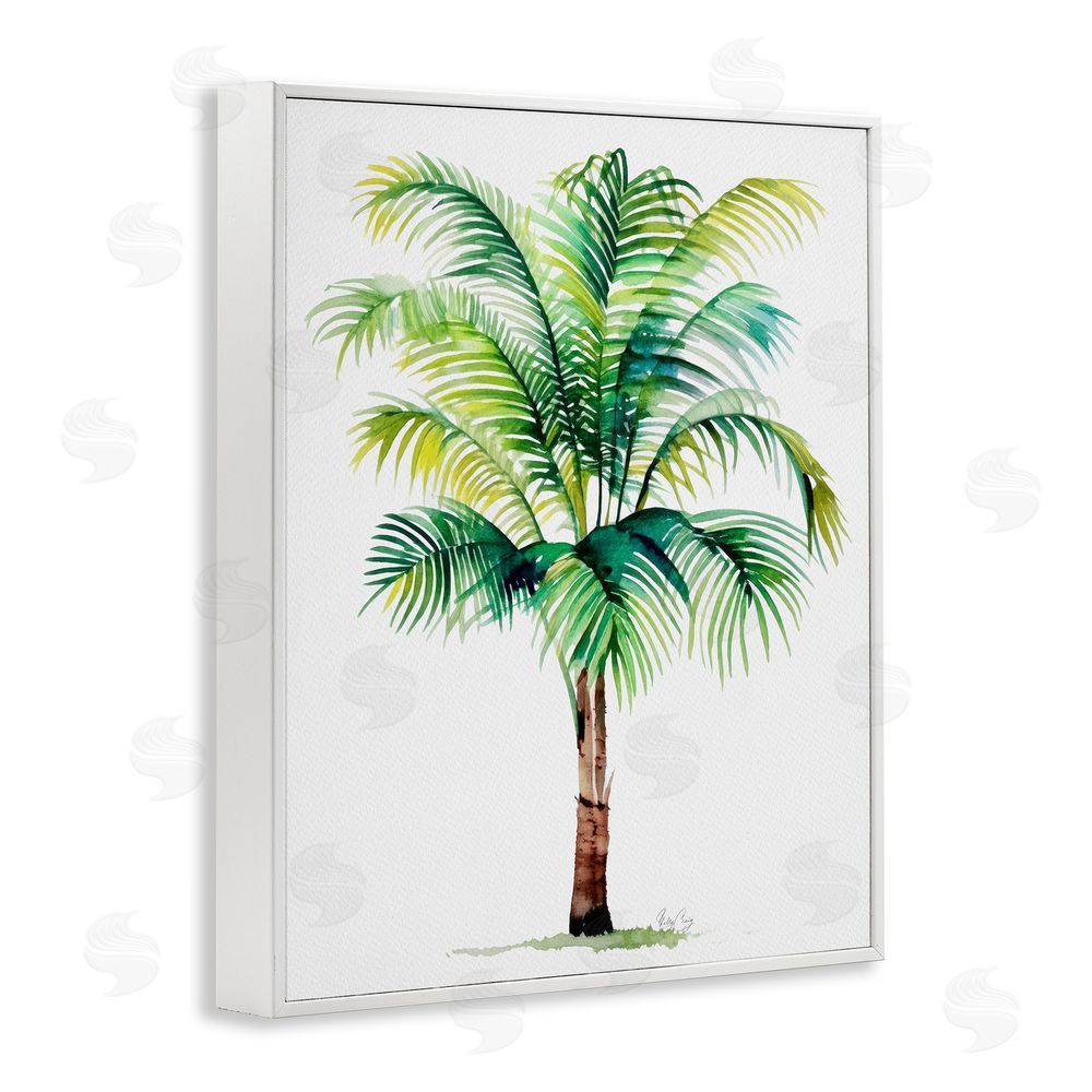 Shelly Craig Breezy Fronds Palm White Framed Giclee Wall Art Print